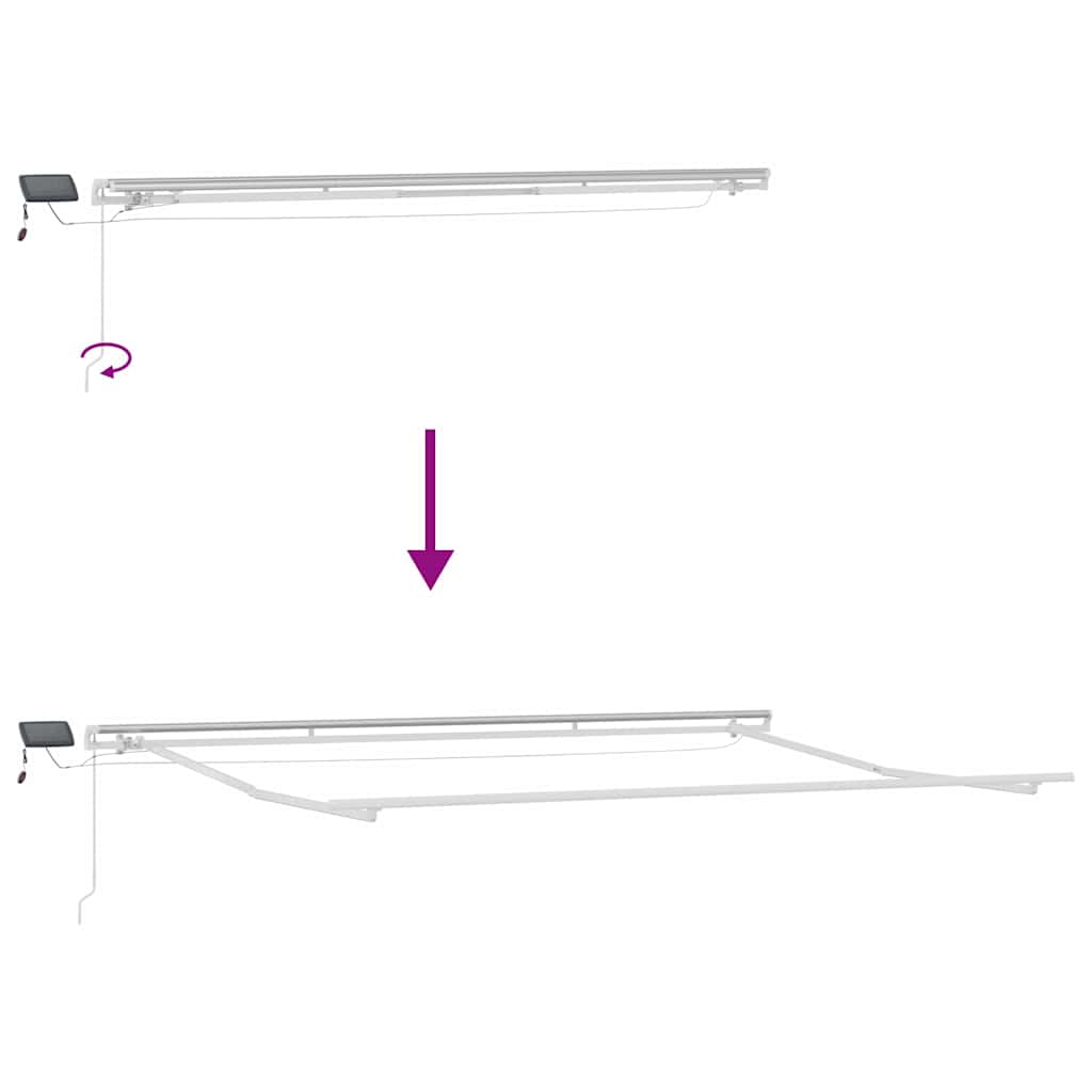 Markiseramme Hvid 500 × 300 cm Aluminium