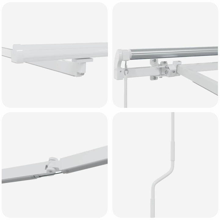 Markiseramme Hvid 600 × 300 cm Aluminium