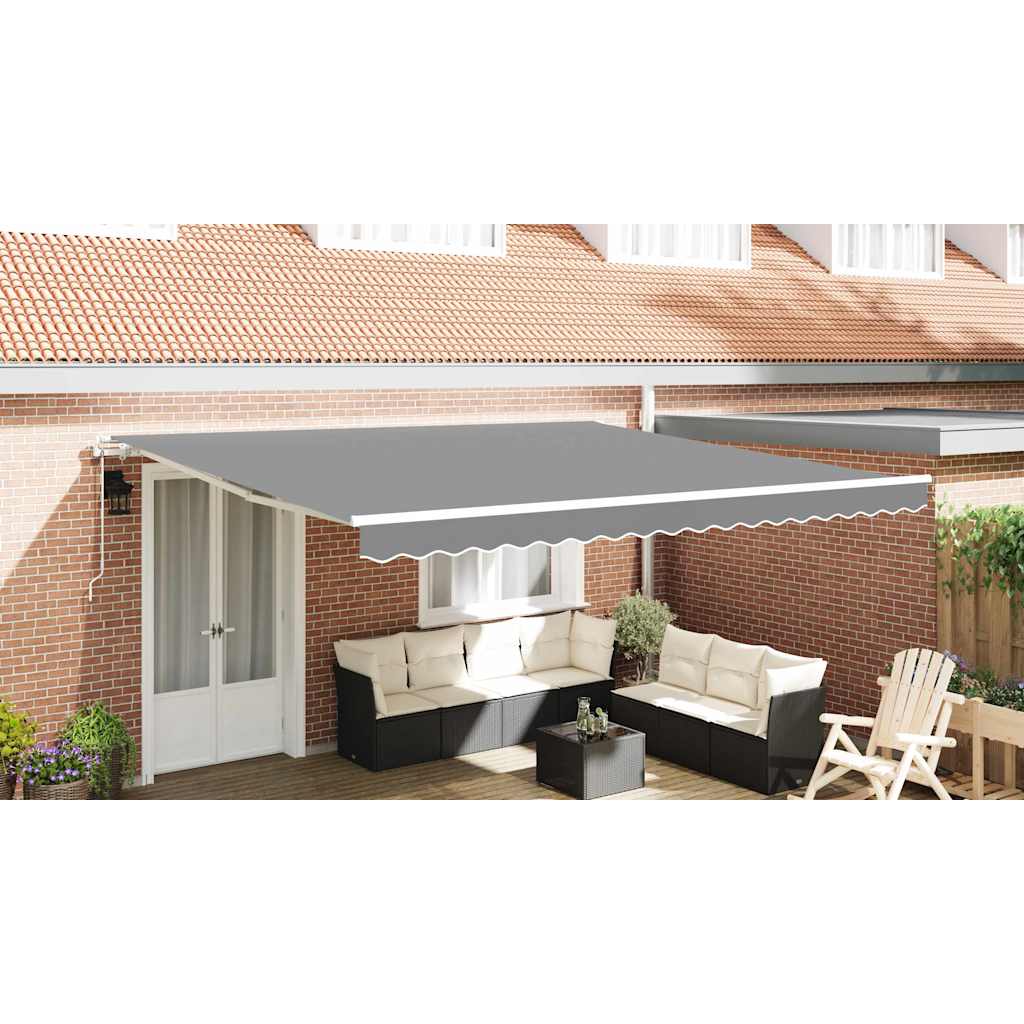 Markiseramme Hvid 500 × 350 cm Aluminium