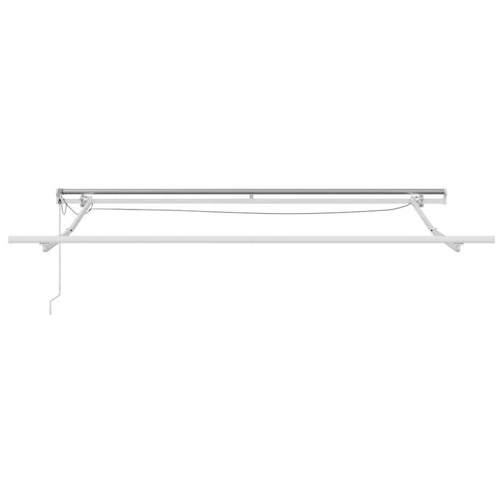 Markiseramme med LED -strimmellys Hvid 350 x 250 cm Aluminium