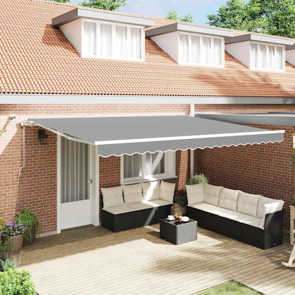 Markiseramme Hvid 500 × 300 cm Aluminium