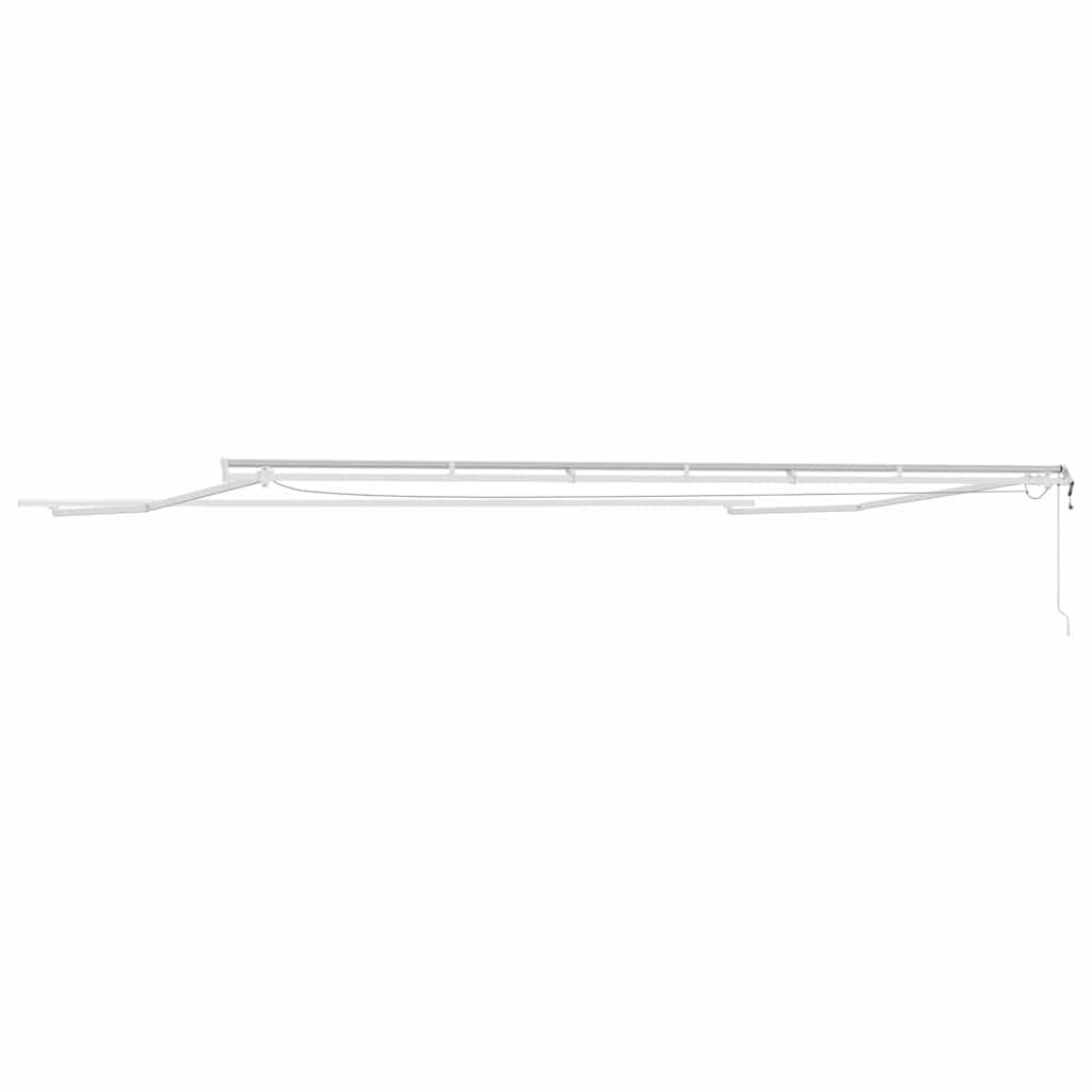 Markiseramme med LED -strimmellys Hvid 600 × 300 cm Aluminium
