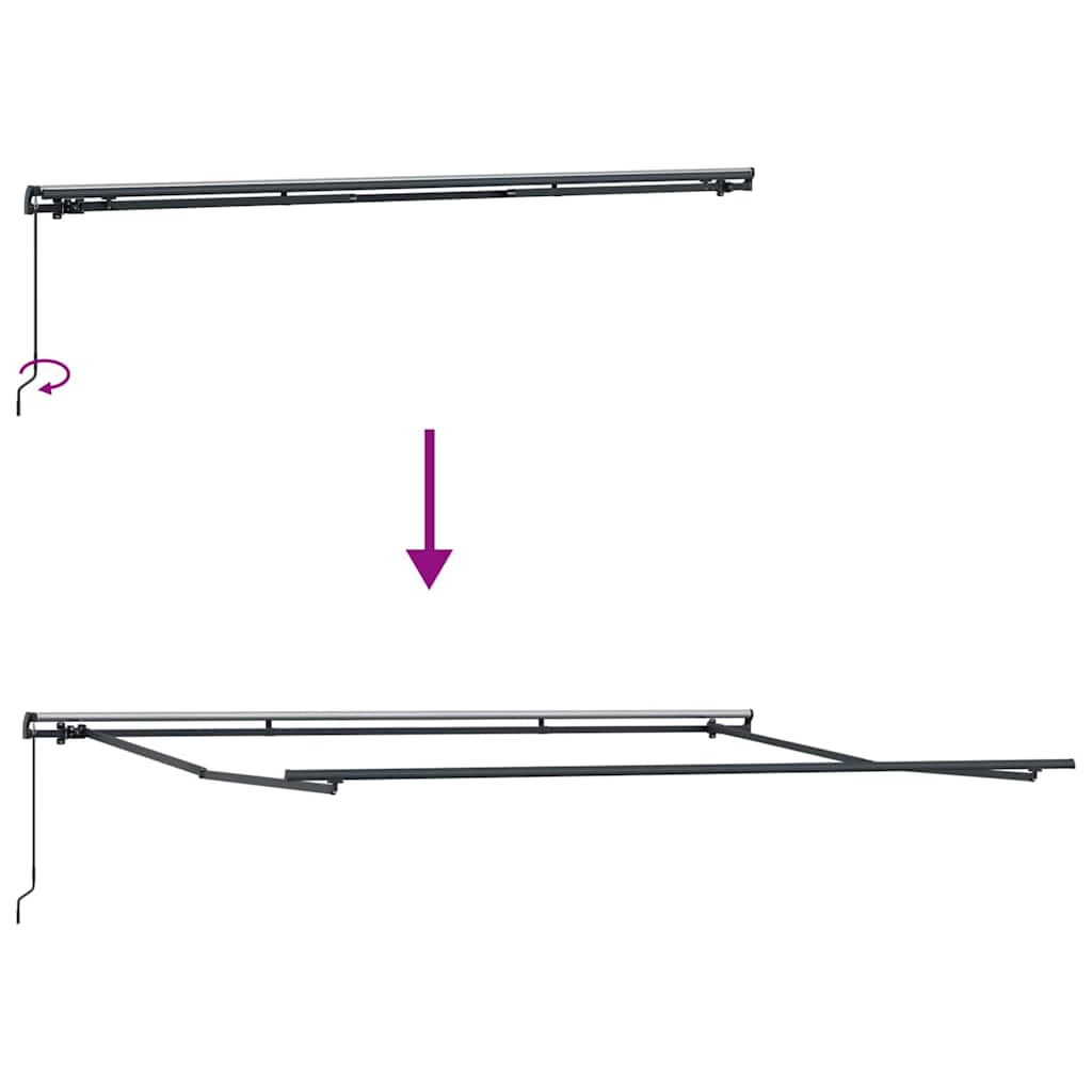Markiseramme Antracit 400 × 300 cm Aluminium
