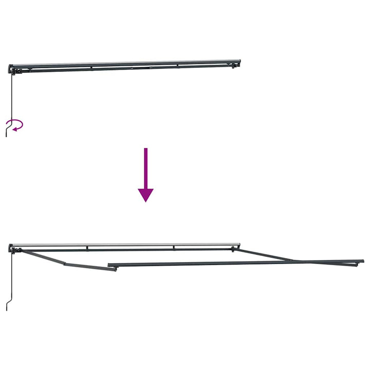 Markiseramme Antracit 450 × 350 cm Aluminium