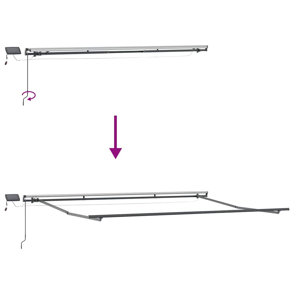 Markiseramme Antracit 500 × 300 cm Aluminium