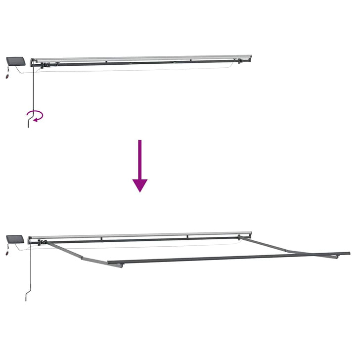 Markiseramme Antracit 500 × 300 cm Aluminium