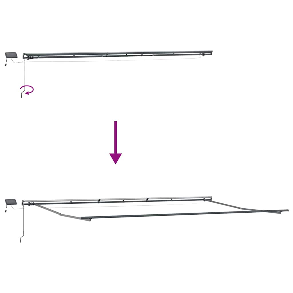 Markiseramme Antracit 600 × 300 cm Aluminium