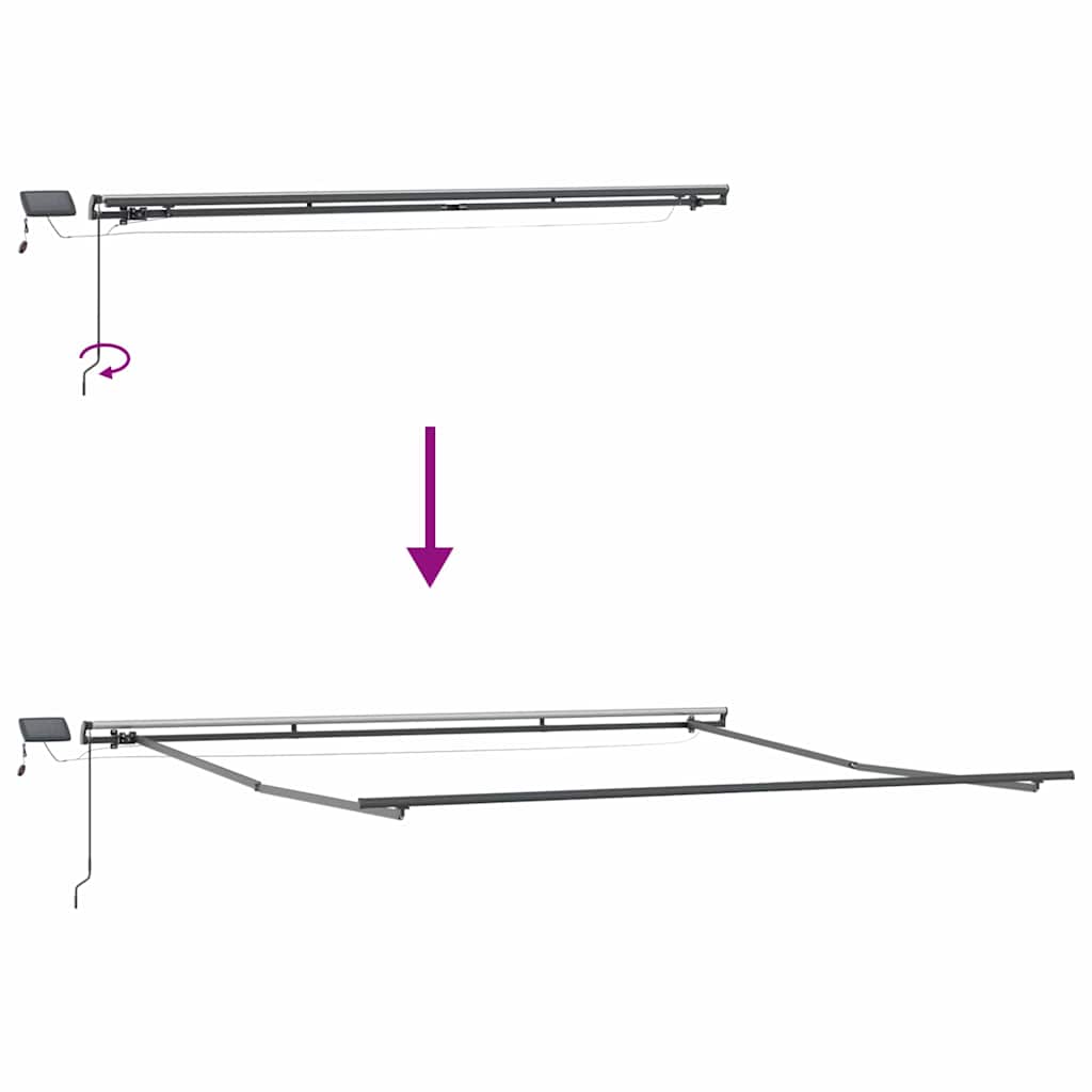 Markiseramme Antracit 450 × 350 cm Aluminium