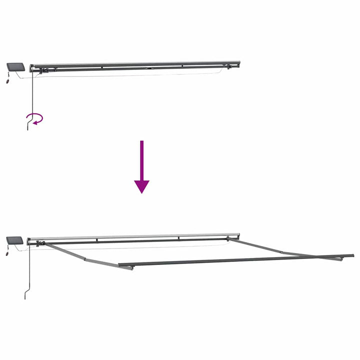 Markiseramme Antracit 450 × 350 cm Aluminium