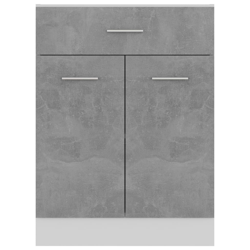 underskab med skuffe 60x46x81,5 cm konstrueret træ betongrå
