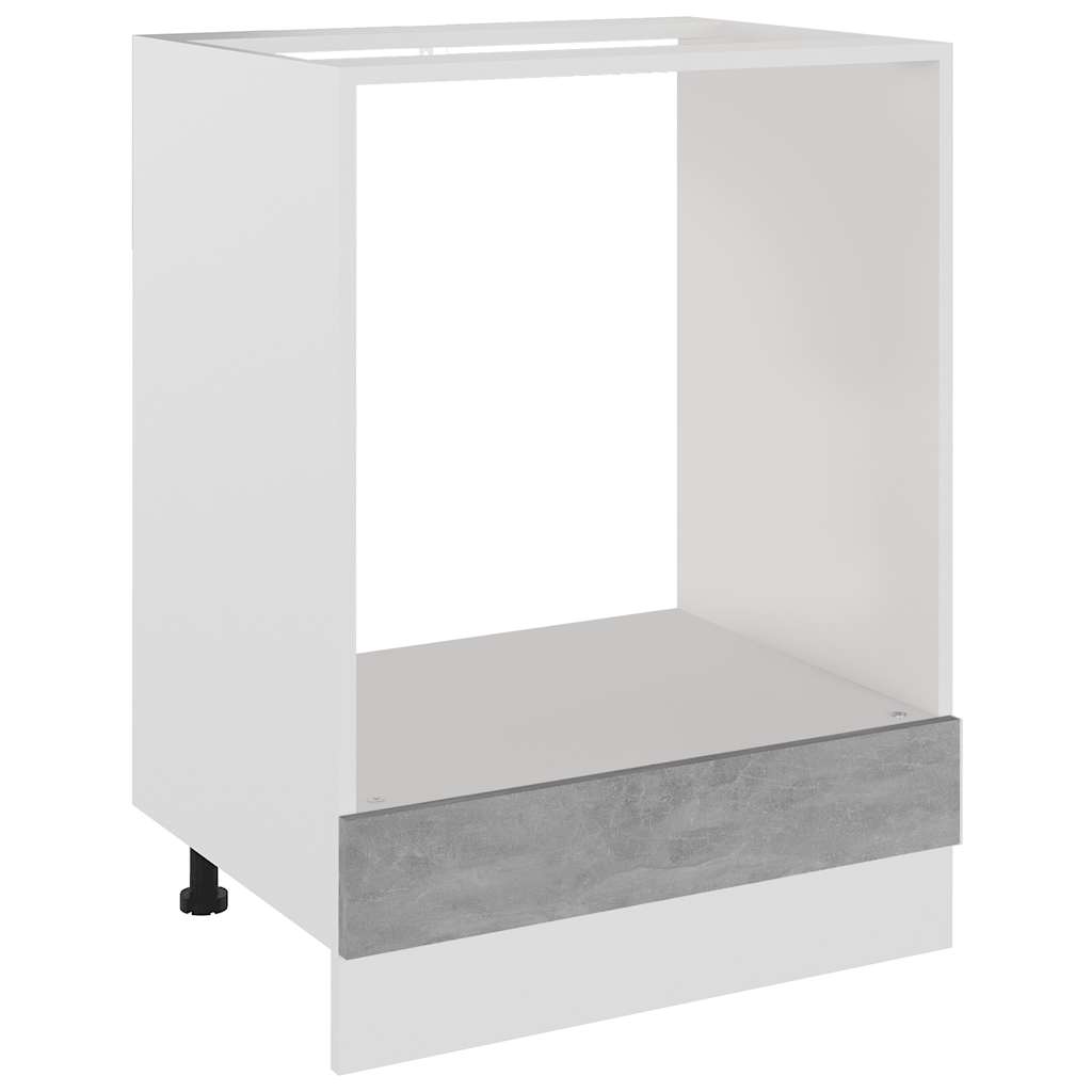 ovnskab "Riga" betongrå 60x46x81,5 cm konstrueret træ