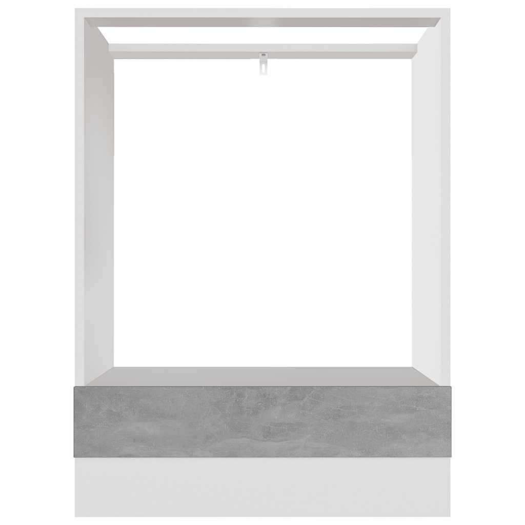 ovnskab "Riga" betongrå 60x46x81,5 cm konstrueret træ