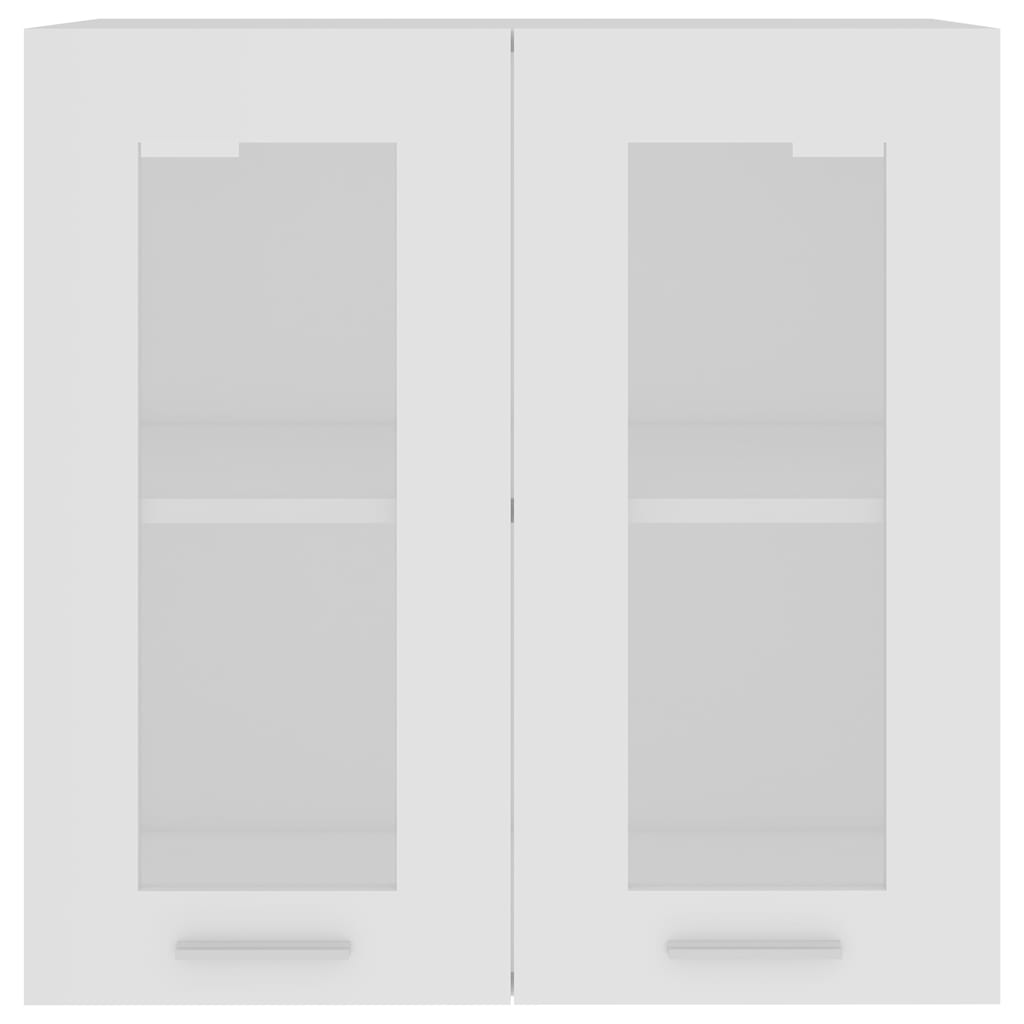 hængende vitrineskab "Lyon" hvid 60x31x60 cm konstrueret træ