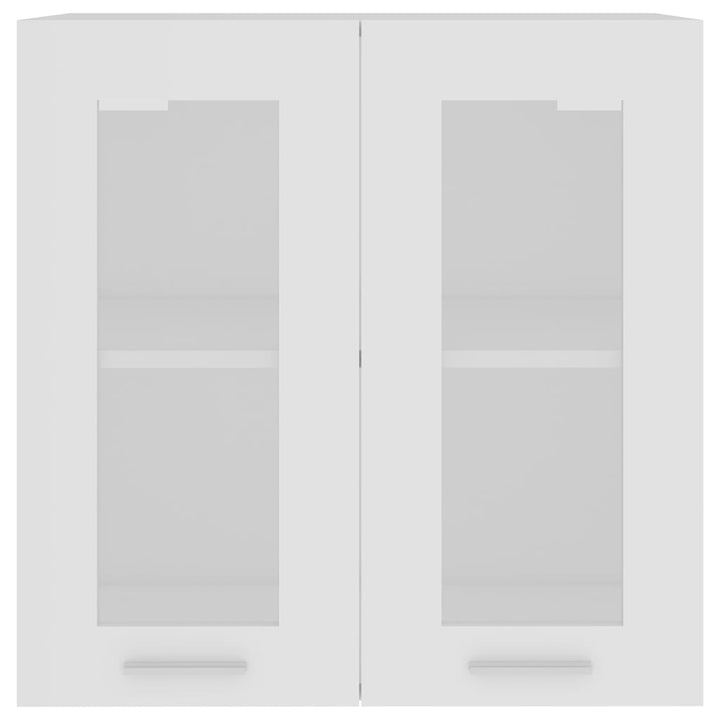 hængende vitrineskab "Lyon" hvid 60x31x60 cm konstrueret træ