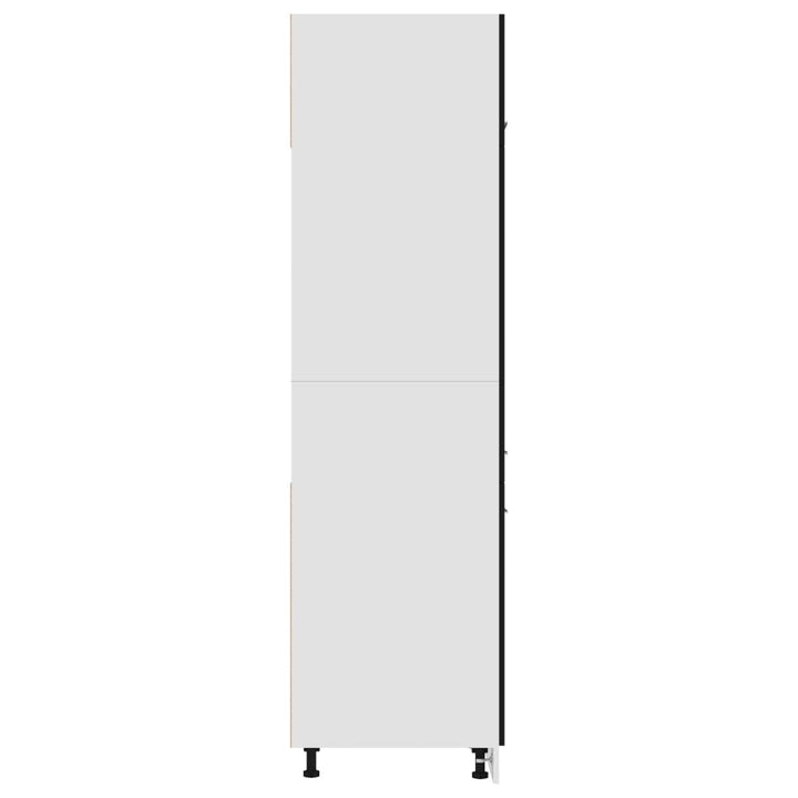 køleskabsskab "Lyon" sort 60x57x207 cm konstrueret træ