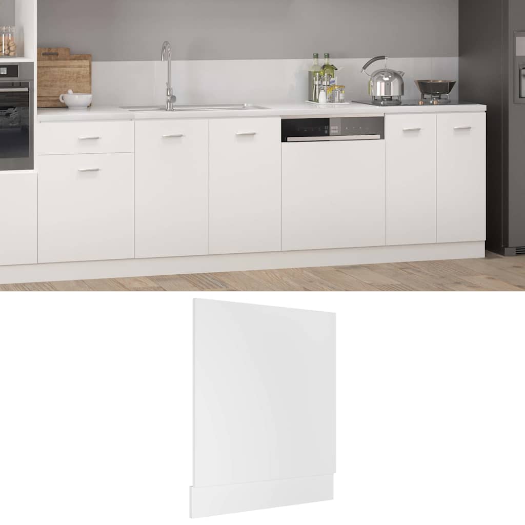 opvaskemaskinepanel "Lyon" hvid 59,5x3x67 cm konstrueret træ