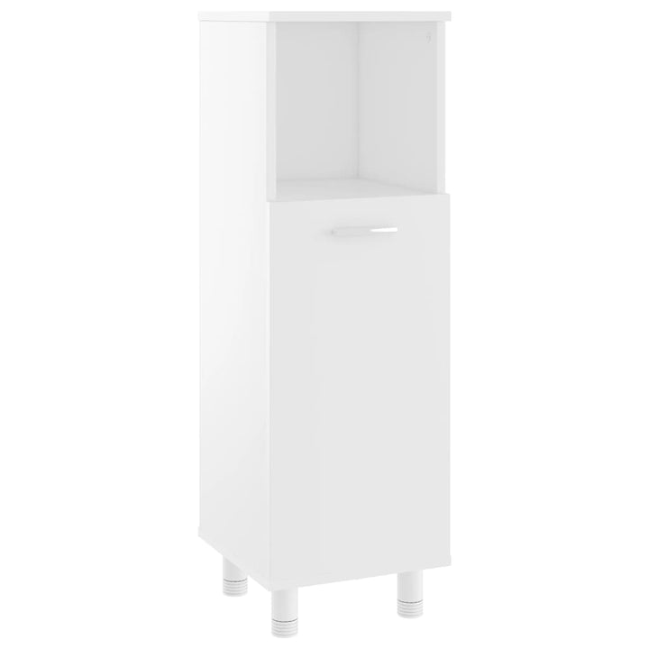 badeværelsesskab 30x30x95 cm konstrueret træ hvid