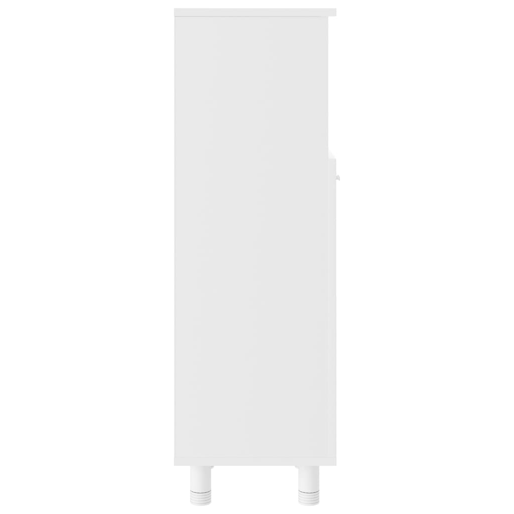 badeværelsesskab 30x30x95 cm konstrueret træ hvid