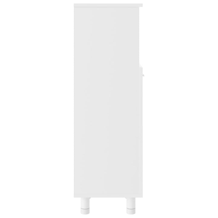 badeværelsesskab 30x30x95 cm konstrueret træ hvid