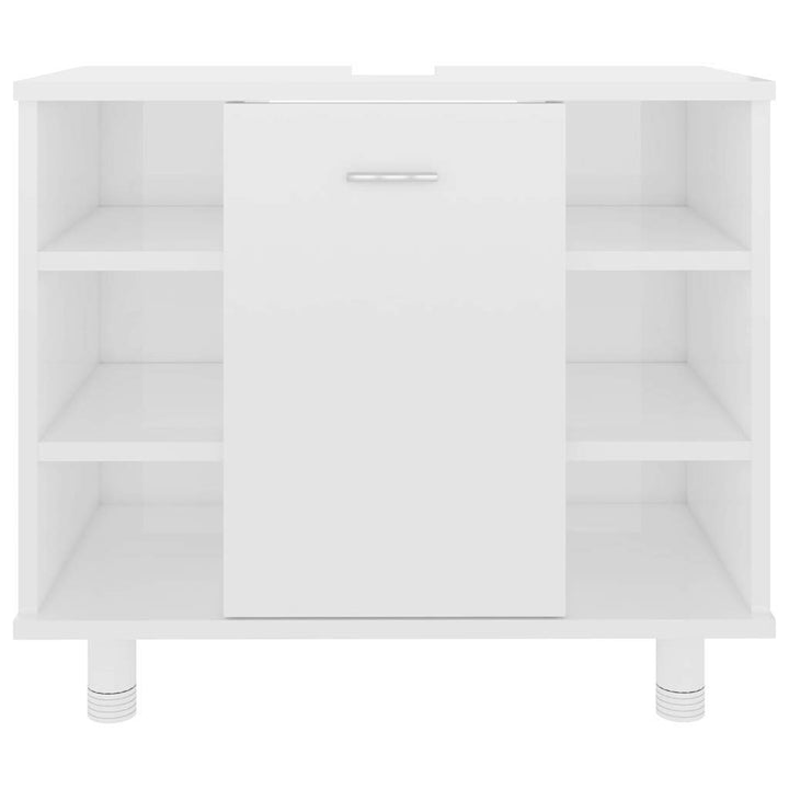 badeværelsesskab 60x32x53,5 cm konstrueret træ hvid højglans