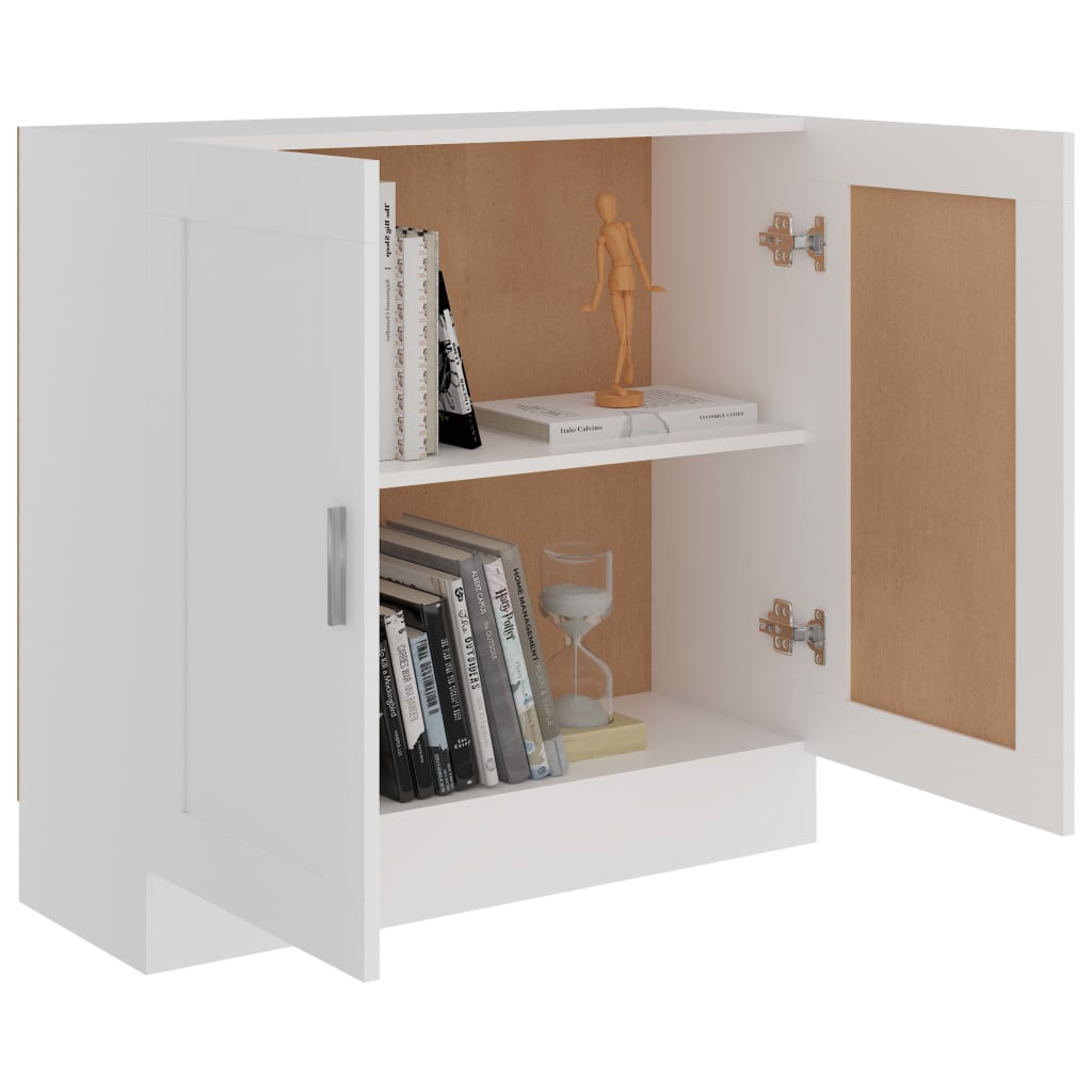 bogskat 82,5x30,5x80 cm konstrueret træ hvid