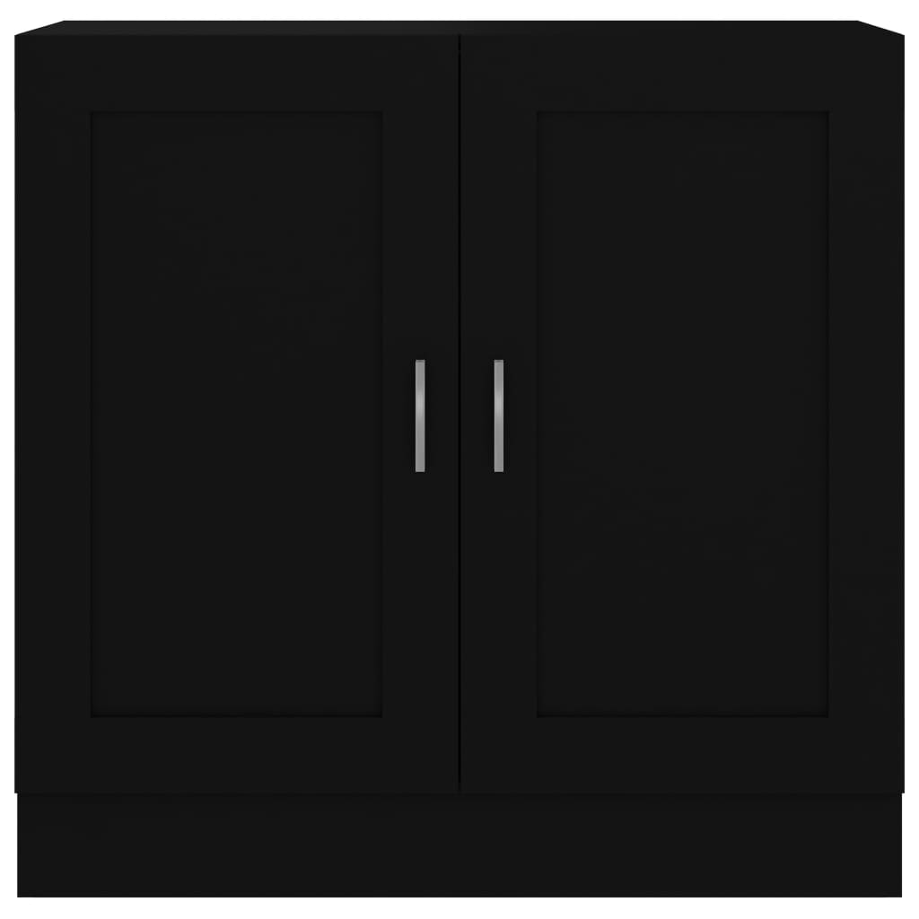 bogreol 82,5x30,5x80 cm konstrueret træ sort