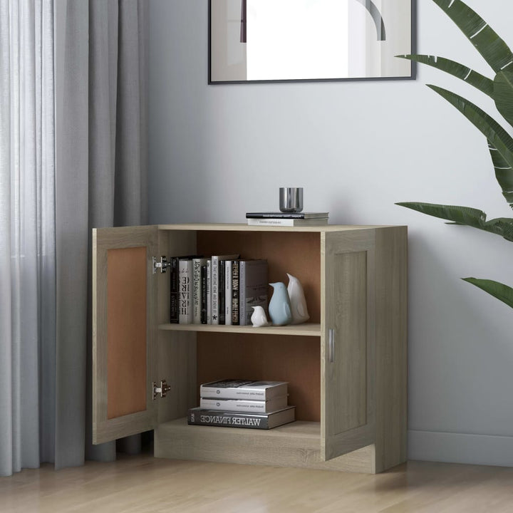 bogreol 82,5x30,5x80 cm konstrueret træ sonoma-eg