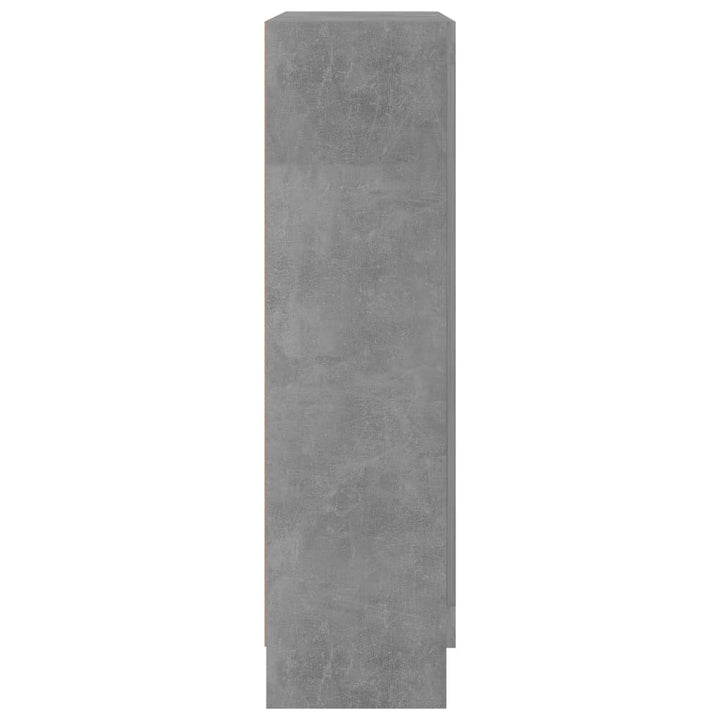 bogskab 82,5x30,5x115 cm konstrueret træ betongrå