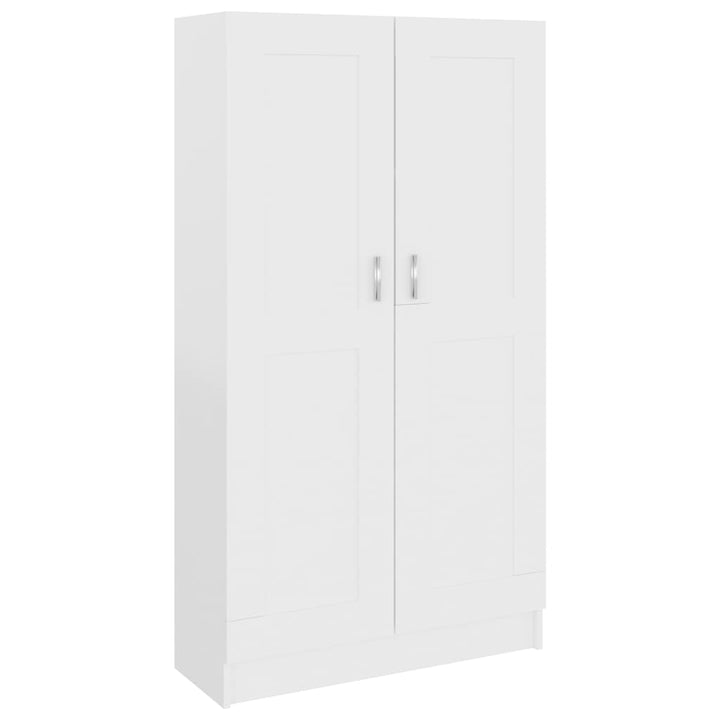 bogskab 82,5x30,5x150 cm konstrueret træ hvid