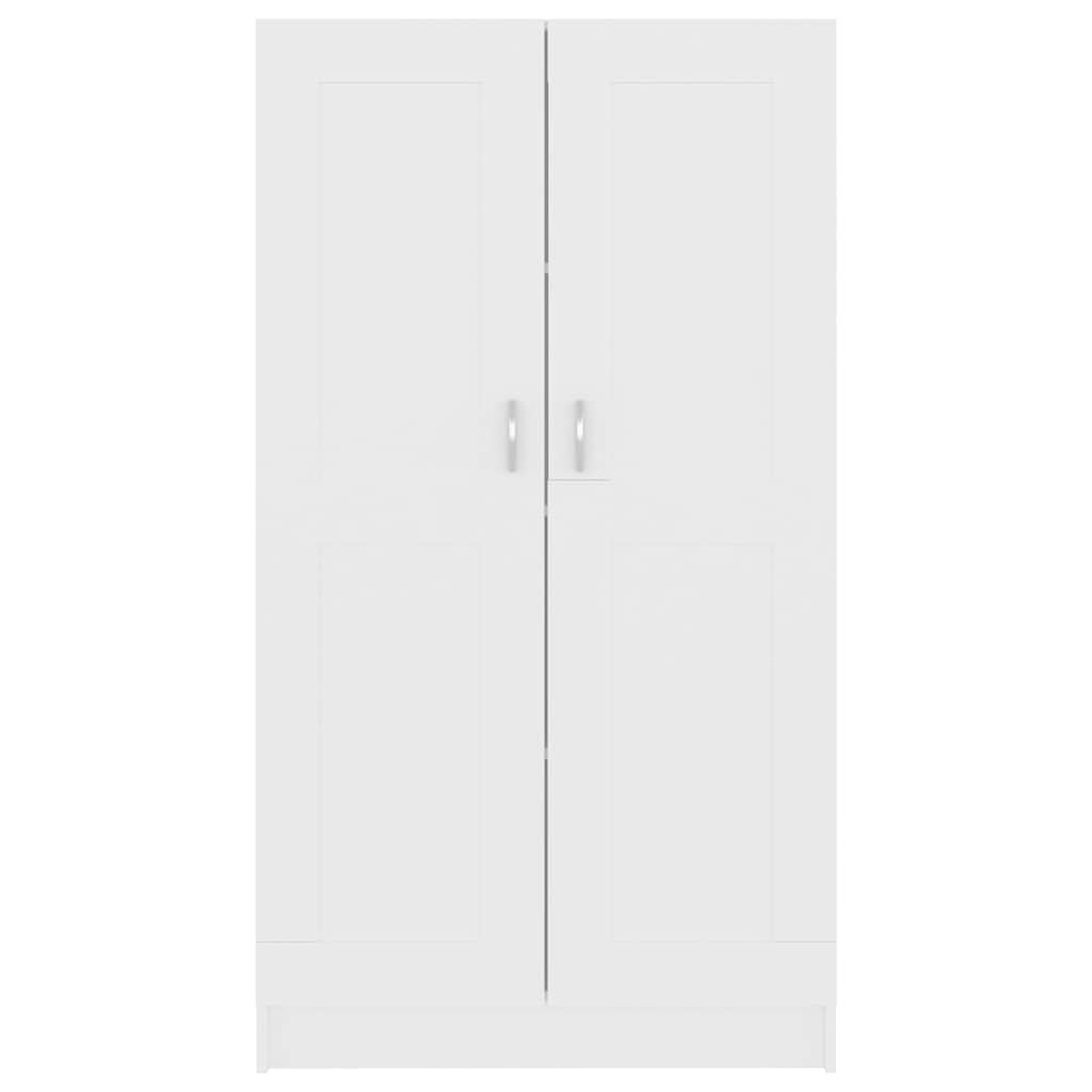 bogskab 82,5x30,5x150 cm konstrueret træ hvid