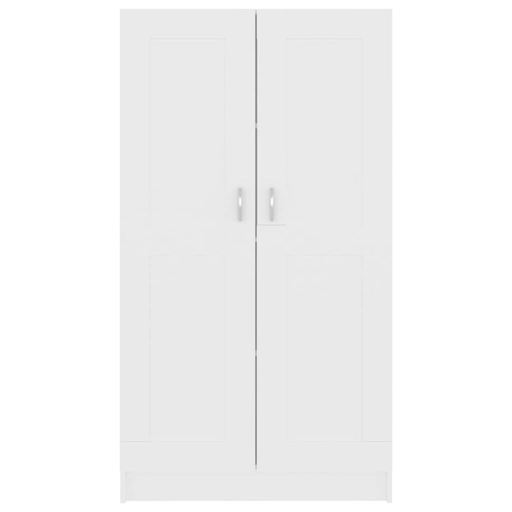 bogskab 82,5x30,5x150 cm konstrueret træ hvid