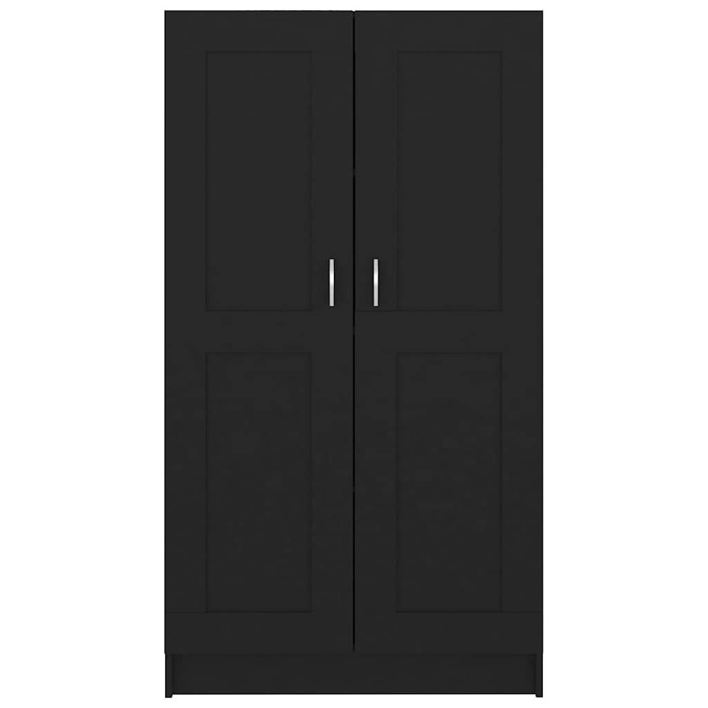 bogreol 82,5x30,5x150 cm konstrueret træ sort