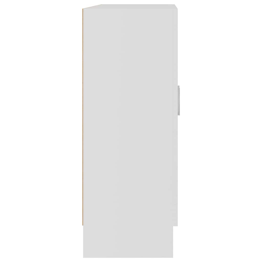 vitrineskab 82,5x30,5x80 cm konstrueret træ hvid