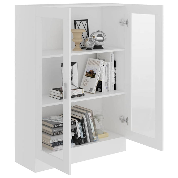 vitrineskab 82,5x30,5x115 cm spånplade hvid