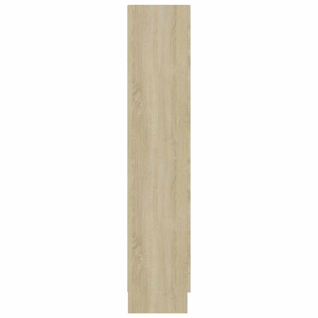 vitrineskab 82,5x30,5x150 cm konstrueret træ sonoma-eg