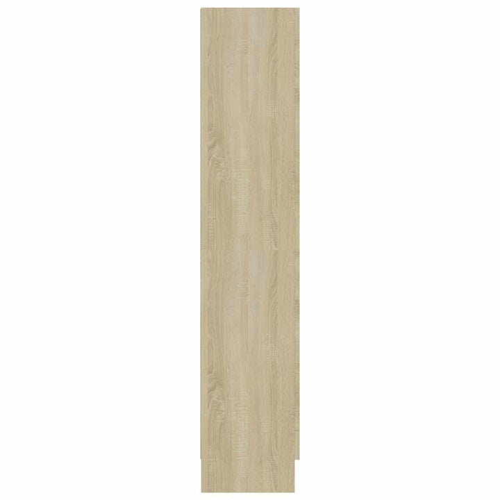 vitrineskab 82,5x30,5x150 cm konstrueret træ sonoma-eg