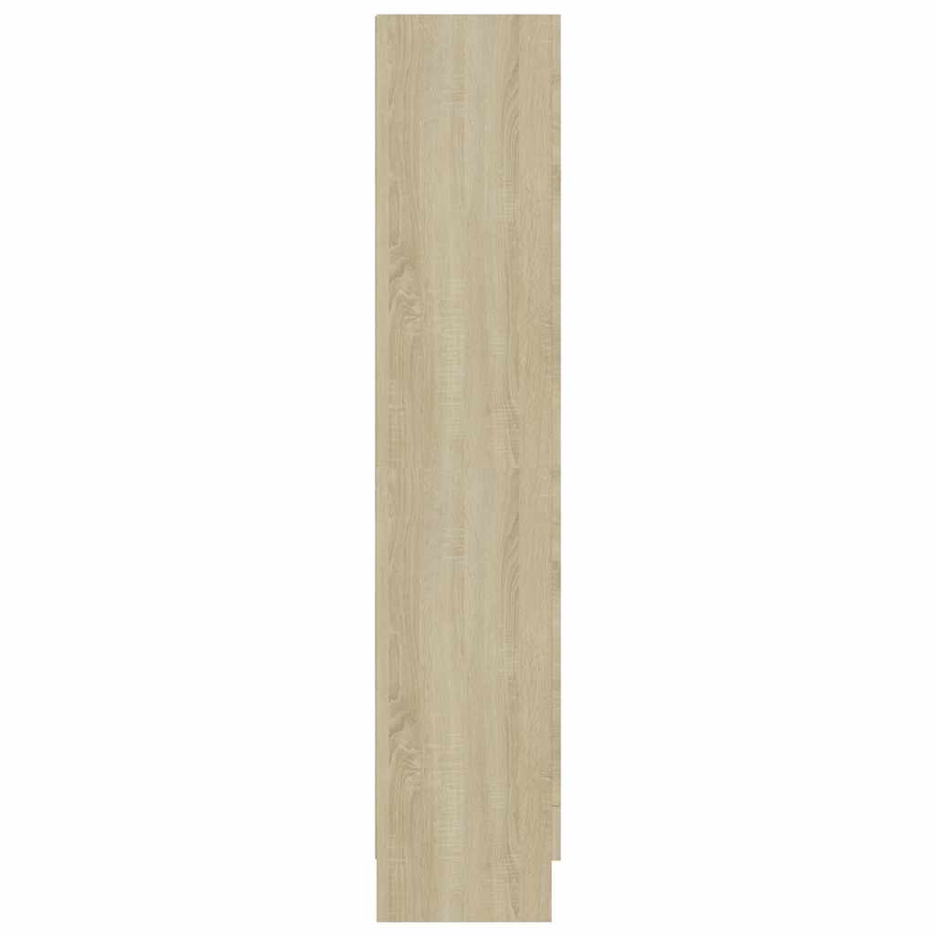 vitrineskab 82,5x30,5x150 cm konstrueret træ sonoma-eg