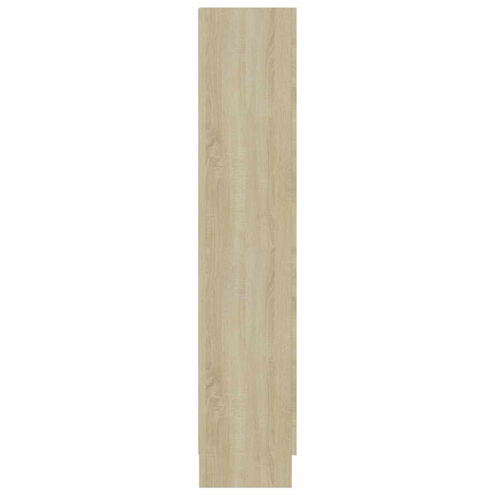 vitrineskab 82,5x30,5x150 cm konstrueret træ sonoma-eg
