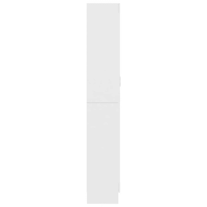 vitrineskab 82,5x30,5x185 cm konstrueret træ hvid