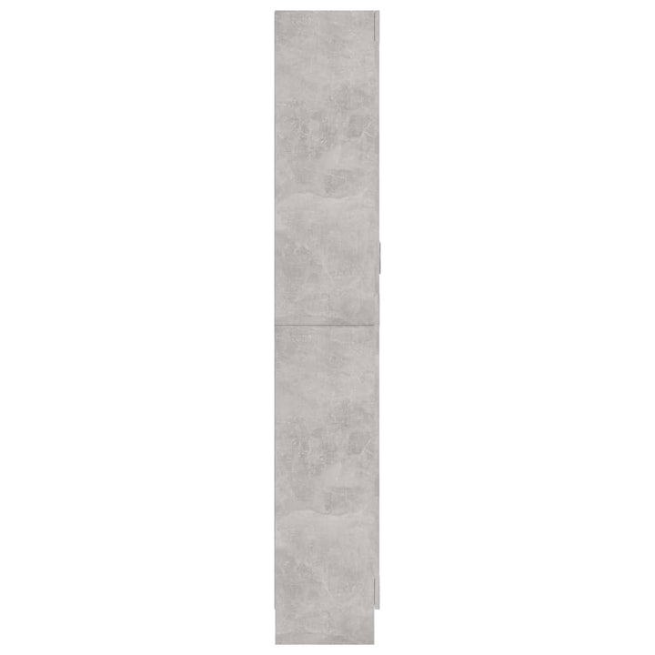 vitrineskab 82,5x30,5x185 cm konstrueret træ betongrå