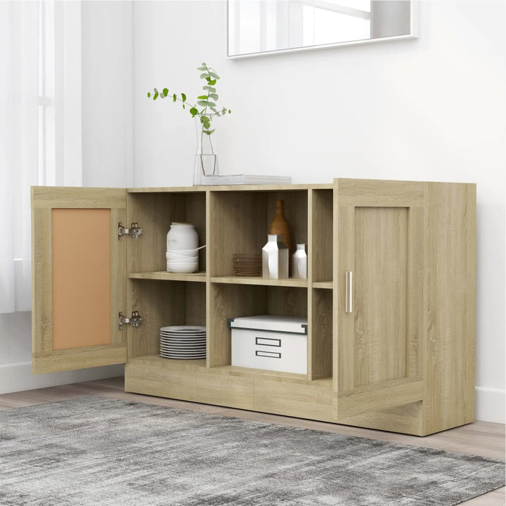 skænk 120x30,5x70 cm konstrueret træ sonoma-eg