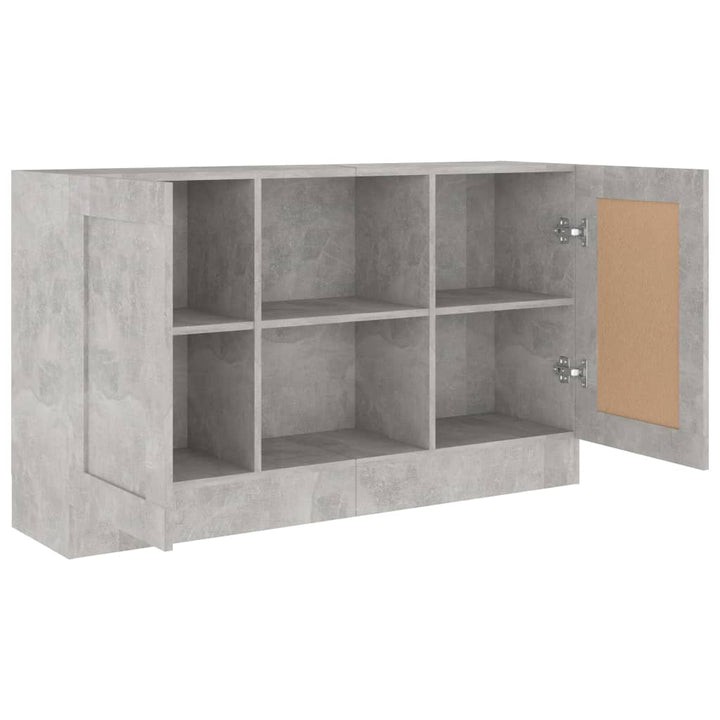 skænk 120x30,5x70 cm konstrueret træ betongrå
