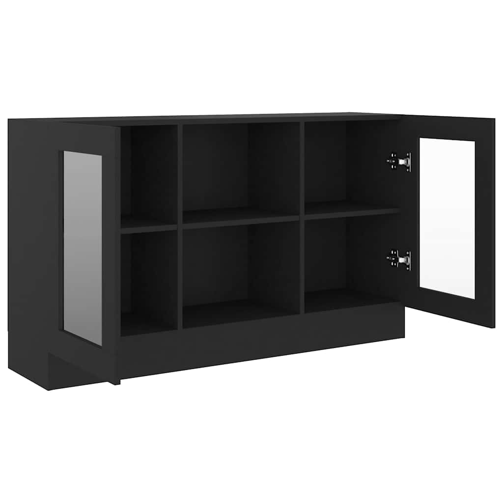 skænk 120x30,5x70 cm konstrueret træ sort