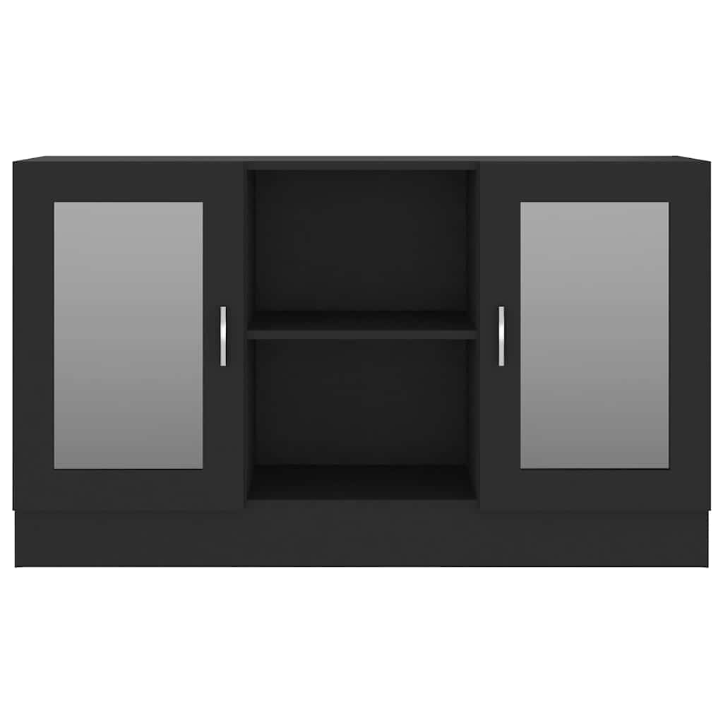 skænk 120x30,5x70 cm konstrueret træ sort