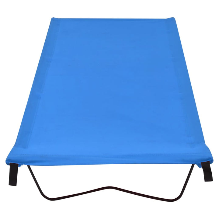 campingsenge 2 stk.180x60x19 cm oxfordstof og stål blå