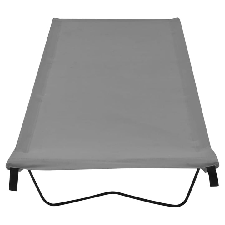 campingsenge 2 stk. 180x60x19 cm oxfordstof og stål grå