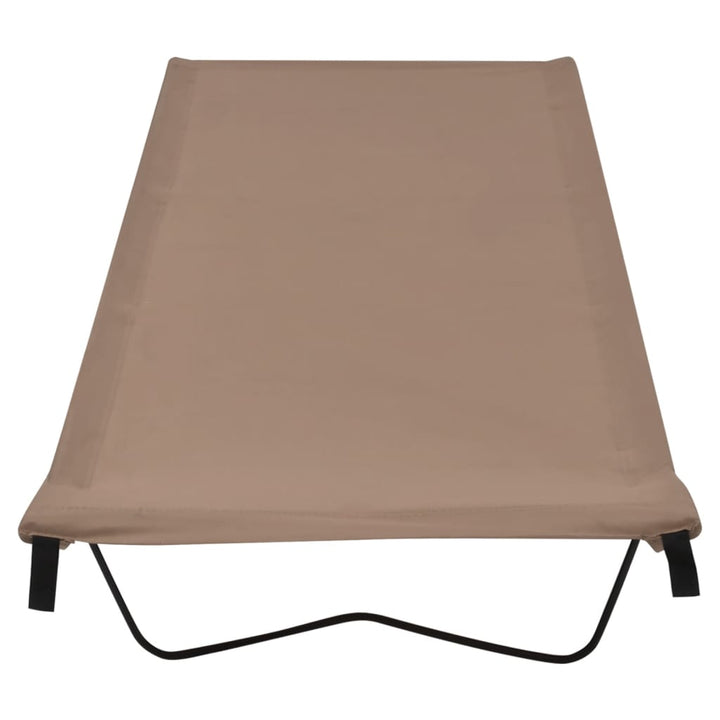 campingsenge 2 stk. 180x60x19 cm oxfordstof og stål gråbrun