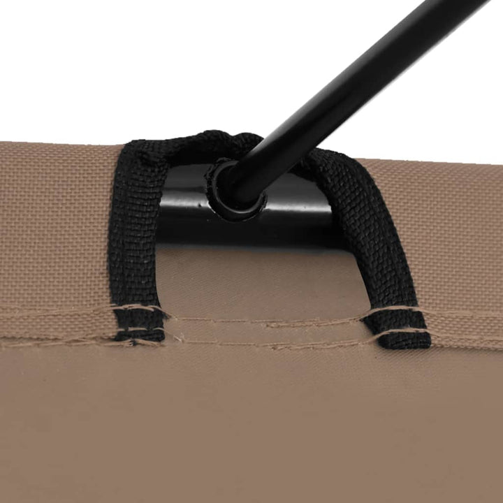 campingsenge 2 stk. 180x60x19 cm oxfordstof og stål gråbrun