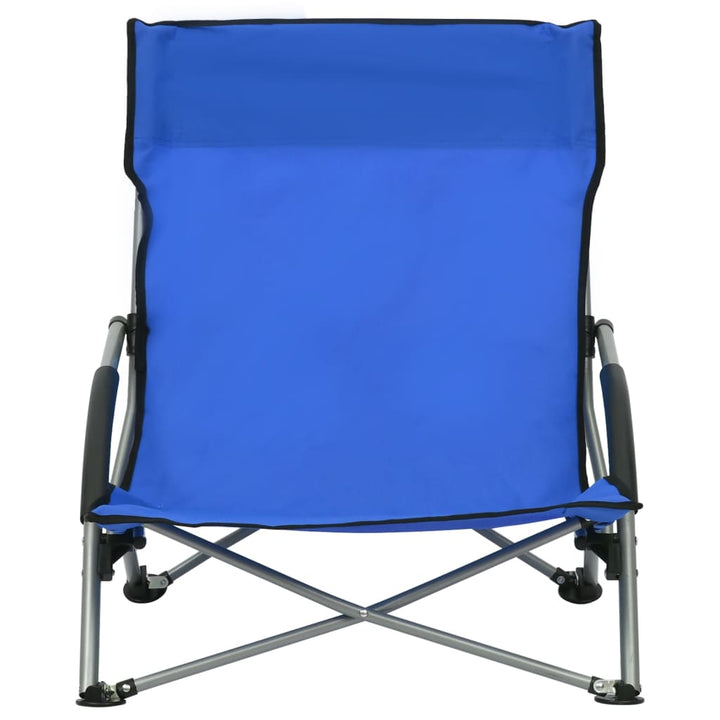 foldbare strandstole 2 stk. stof blå