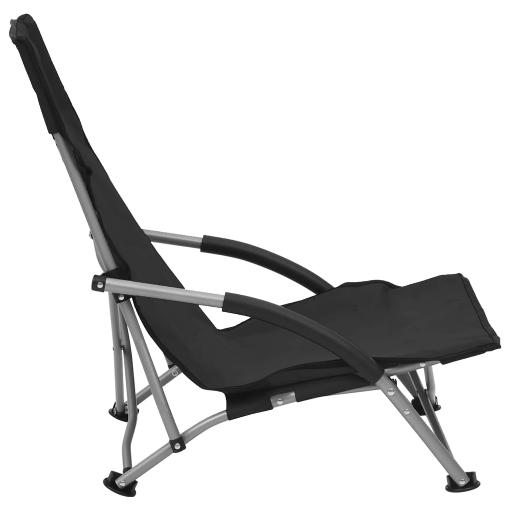 foldbare strandstole 2 stk. stof sort